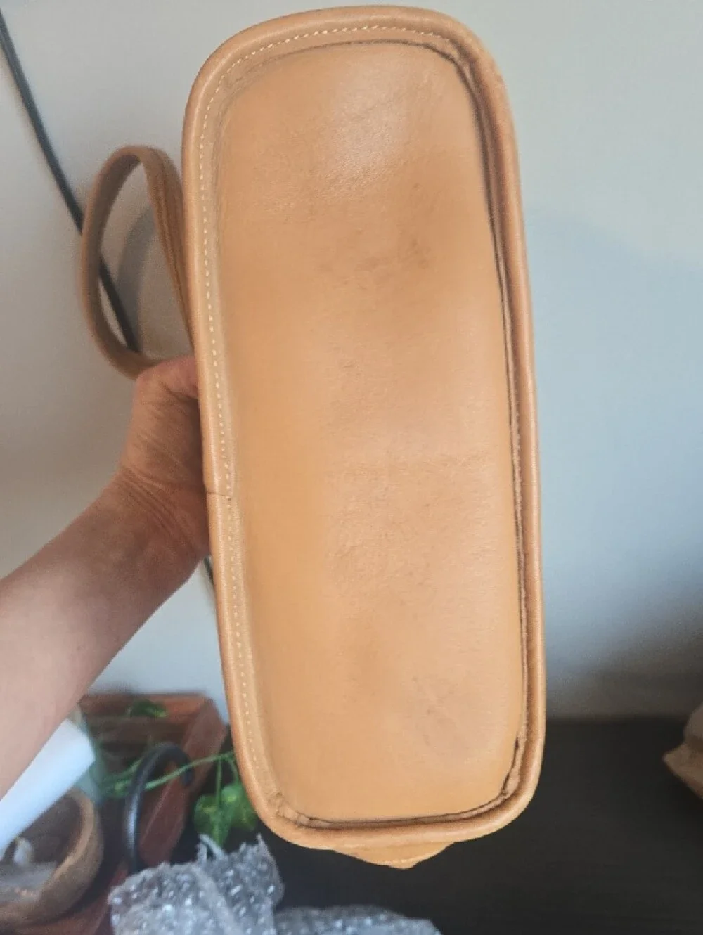 Coach Vintage Natural Canvas Tote with Tan Leather Preowned